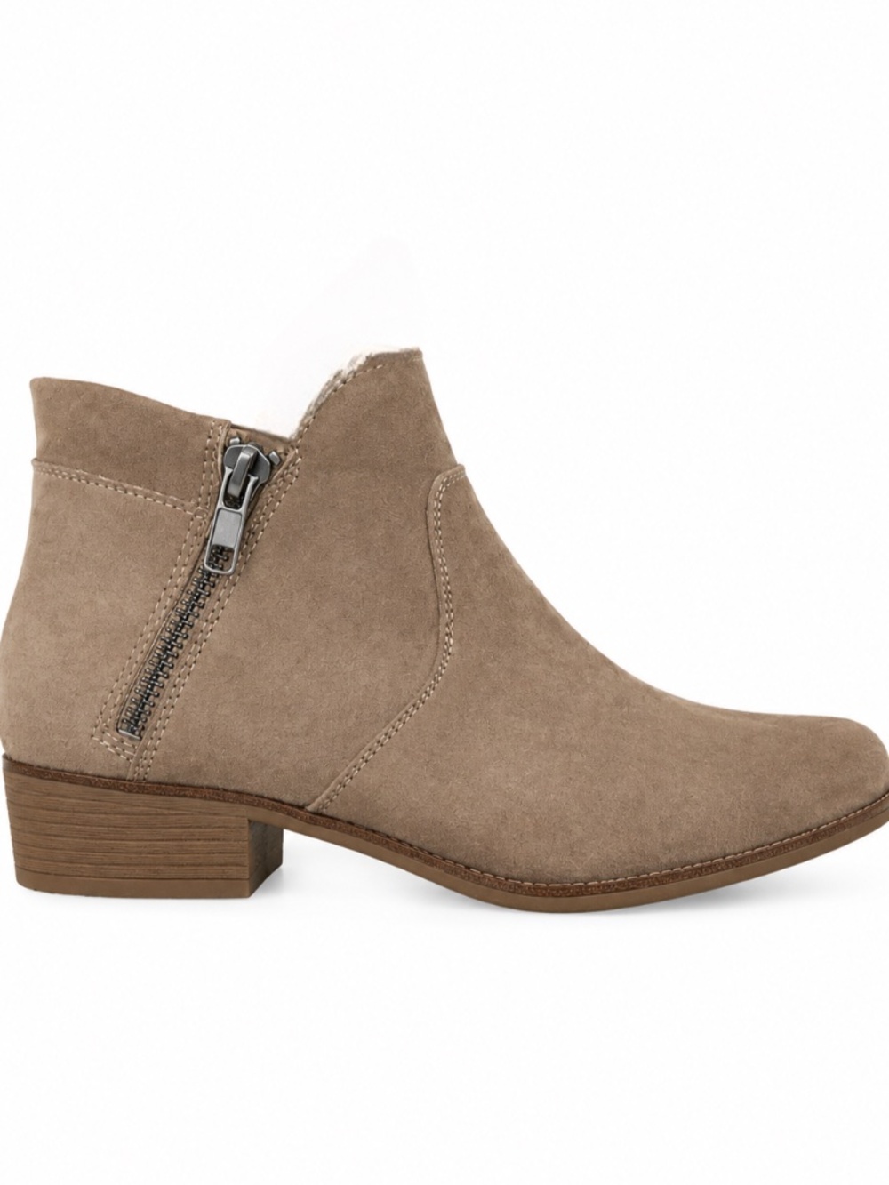 Style & Co Women's Ameliaa Block Heel Booties Beige
